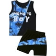 thumbnail image 1 of Boy Clothes Summer Outfits, Baby Boy Clothes Sets with Short Sleeve + Short Pants 2Pcs Set2-3T, 1 of 6