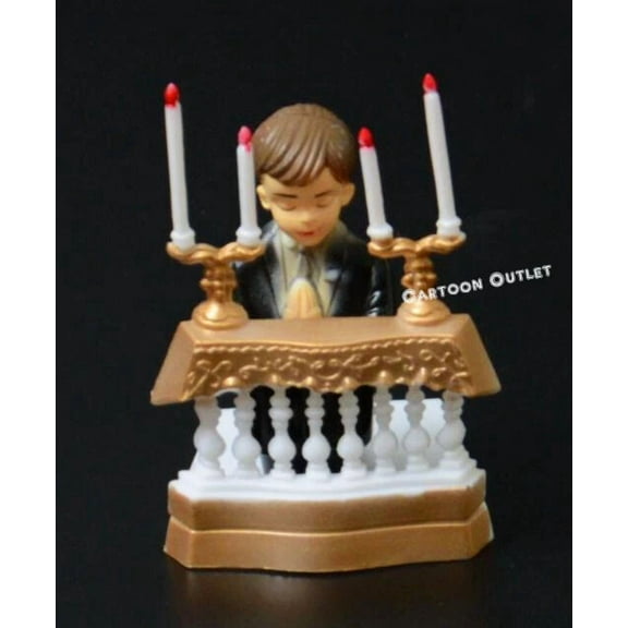 Boy Communion Confirmation Cake Topper Decoration Alter With Candles Piece