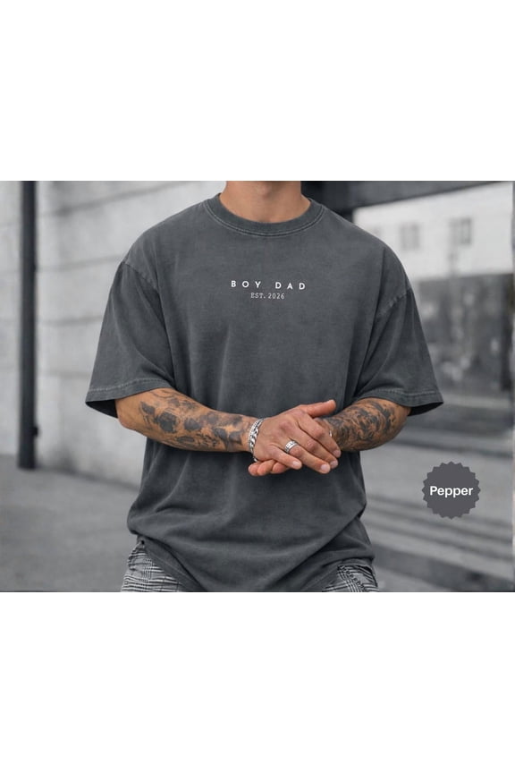 Boy Dad Minimalist Daddys Apparel Daddy Boys Step Custom Est T-shirt