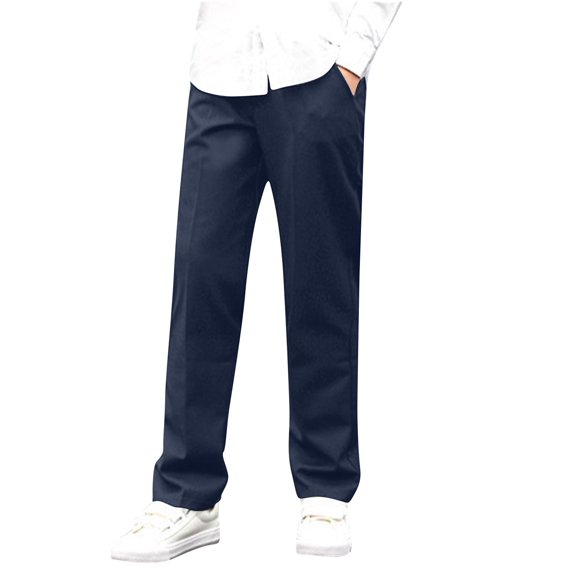 Boy Elegant Button Up Zip Up Trousers Pants for Boy High Waisted Straight Leg Plain Long Leg Summer Fall Trousers Pants 2026 Clothes Trendy Country Concert 11 Year