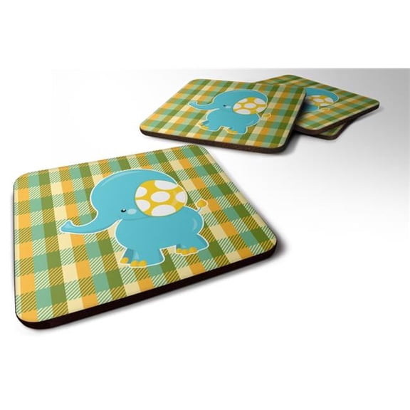 Boy Elephant Foam Coasters - Set of 4