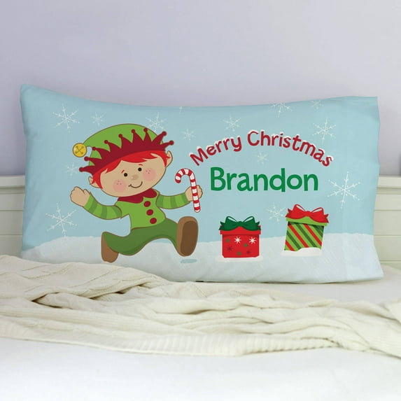 Boy Elf or Girl Elf Personalized Pillowcase