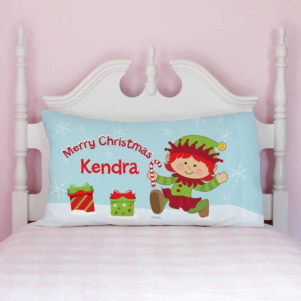 Boy Elf or Girl Elf Personalized Pillowcase