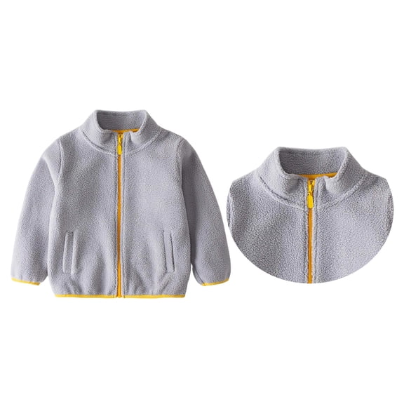 Boy Fleece Jacket Winter Coat Boys Long Sleeve Lightweight Zip Up Fuzzy Jacket Teen Boys Winter Coat 13-14 Years