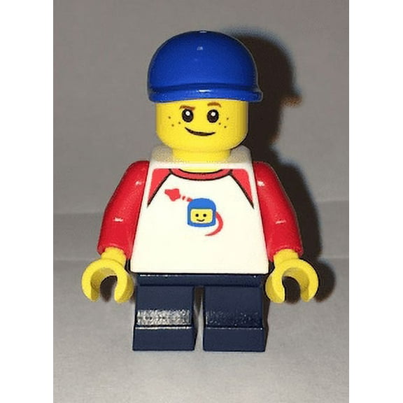 Boy, Freckles, Classic Space Shirt with Red Sleeves, Dark Blue Short Legs MINIFIGURE