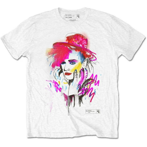 Boy George & Culture Club Unisex T-Shirt Drawn Portrait (Large)
