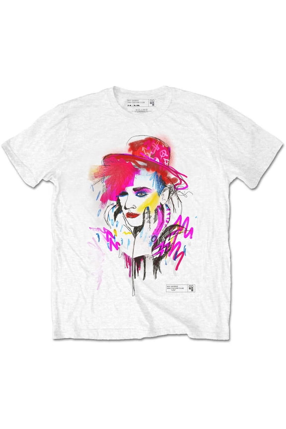 Boy George & Culture Club Unisex T-Shirt Drawn Portrait (Medium)