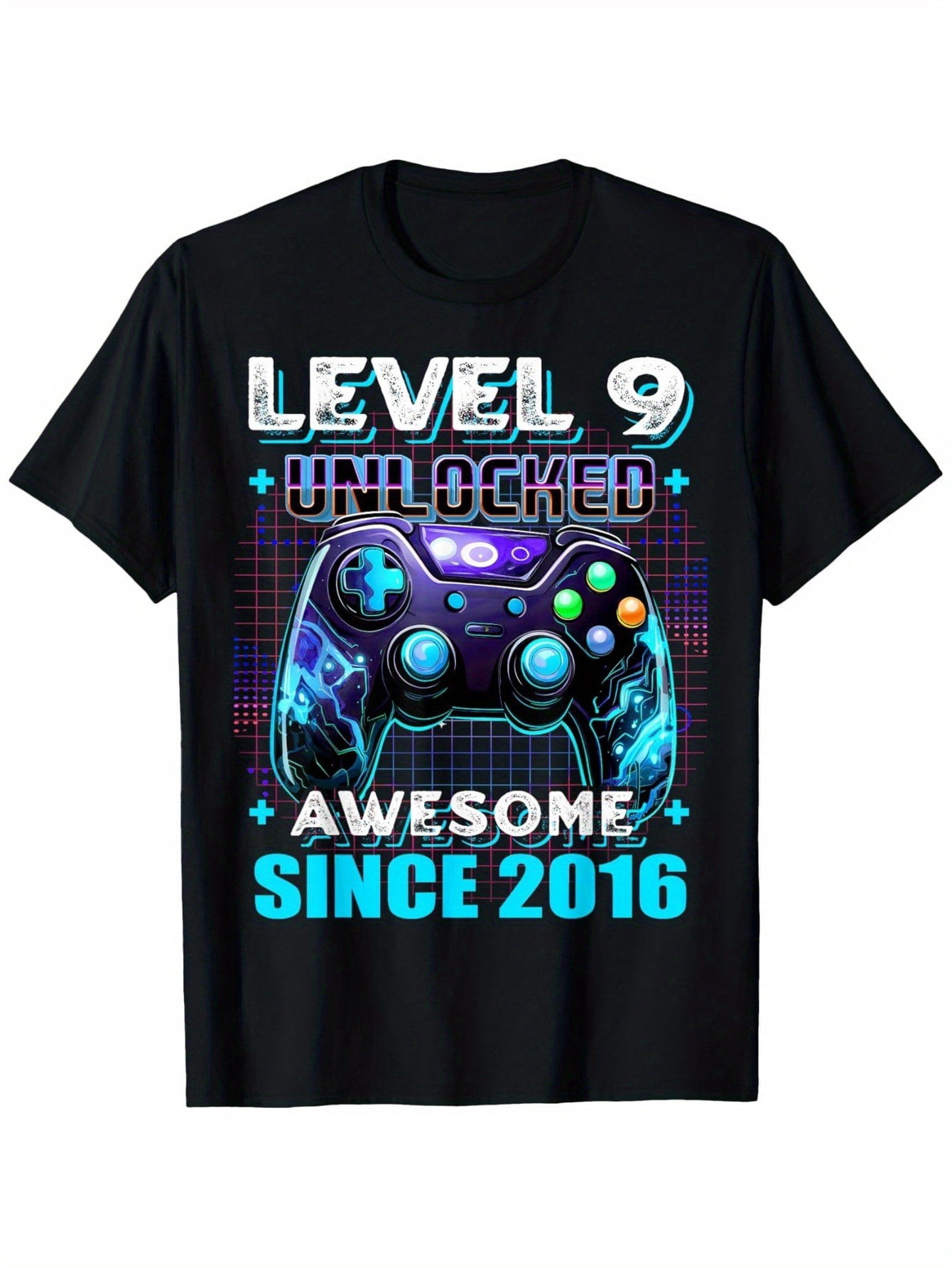 Boy Girl 9th Birthday Boy Level 9 Gamer 9 Year Video Game Party T-Shirt ...