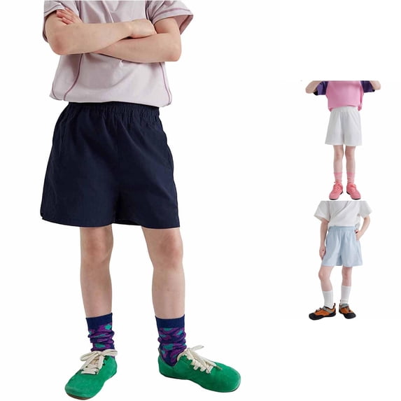 Boy Girl Elastic‑Waist Breathable Mesh Loose‑Fit Summer Active Casual Shorts