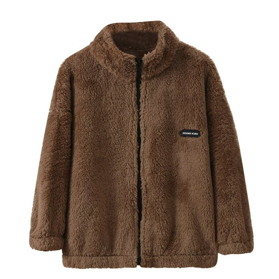 Boy Girl Fleece Jackets Kids Toddler Full Zip Up Fall Winter Fuzzy Outerwear Coat