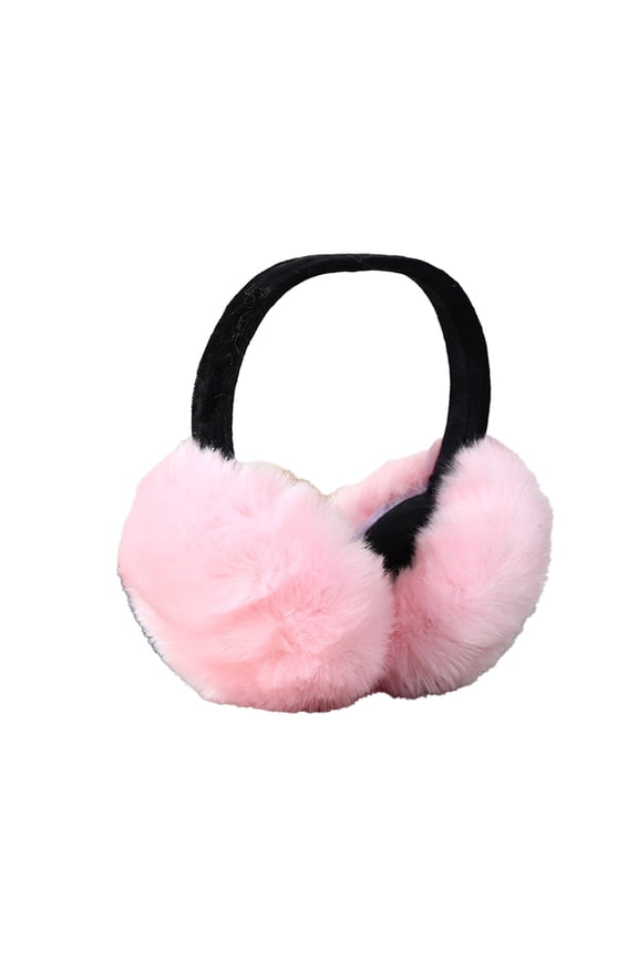 Boy Girl Fox Earmuffs Winter Soft Lovely Ear Flap Plush Earmuffs - Pink