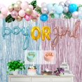 thumbnail image 1 of Boy Or Girl Gender Reveal Party Supplies Kit, 124 Pcs Gender Reveal Ideas Decorations Favors Includes Foil Balloons, Tinsel Curtain Backdrop, Balloon Garland Strip, 78 Latex Balloon (Blue, Pink, Gold,, 1 of 4