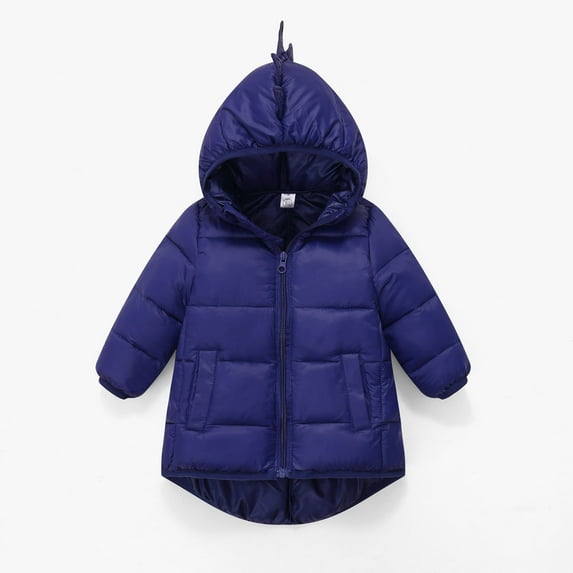 Boy Girl Hooded Puffer Jackets Hooded Down Jacket Boys Girls Thicken Warm Fall Winter Coat Light Weight Padded Outerwear
