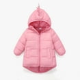 thumbnail image 1 of Boy Girl Hooded Puffer Jackets Hooded Down Jacket Boys Girls Thicken Warm Fall Winter Coat Light Weight Padded Outerwear, 1 of 6