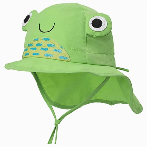 Boy Girl Outdoor Wide Brimmed Childrens Sun Hat Quick Drying Baby Beach Sun Hat,S,Green Hat