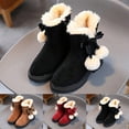 thumbnail image 1 of Boy Girl Snow Boots Waterproof Winter Warm Booties Nonslip Lightweight Outdoor Shoes for First Walkers Brown 3 Y-3.5 Y, 1 of 4