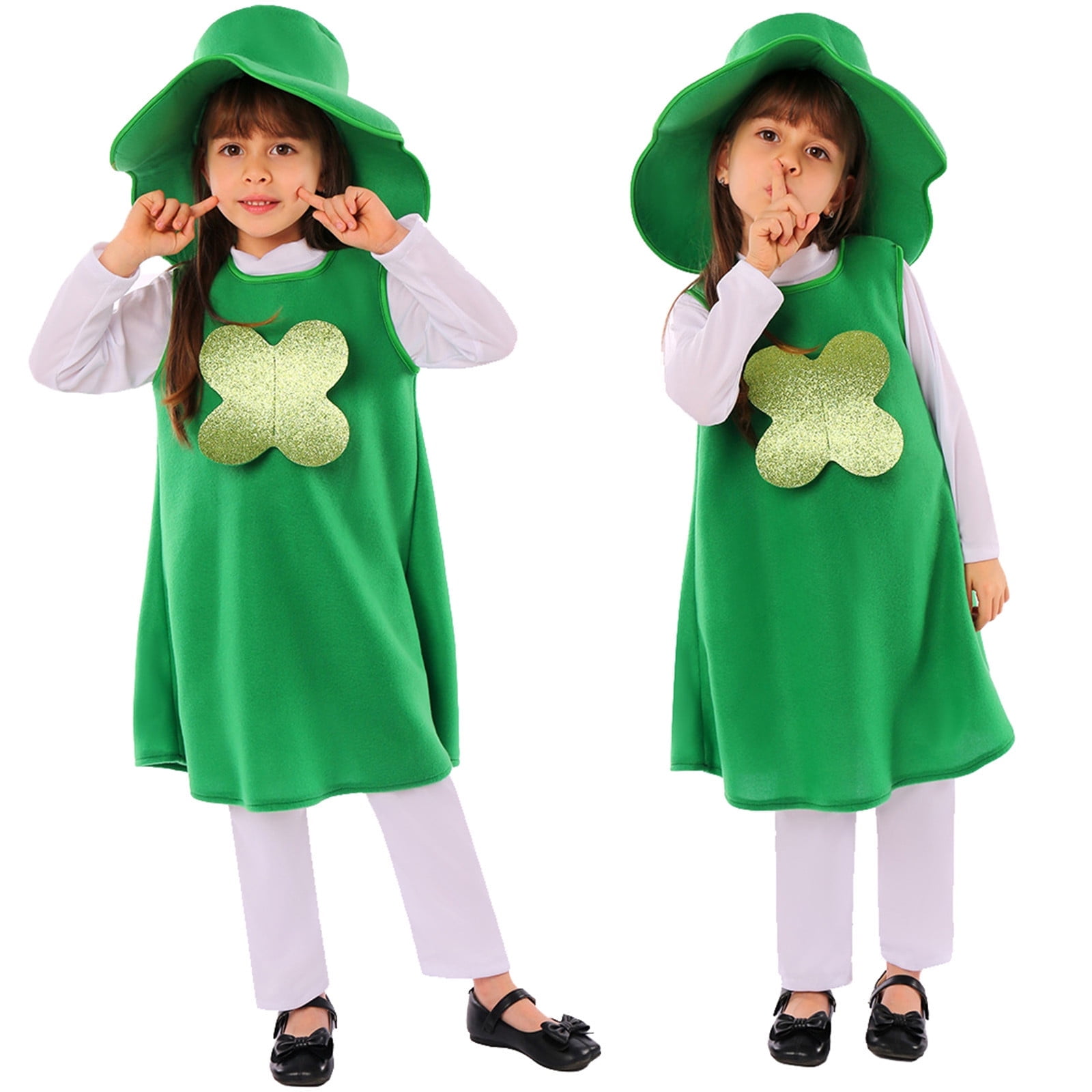 St. Patrick's Day Green Leprechaun Top Hat – Shamrock Design With Gold Buckle For Adults