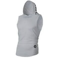 thumbnail image 1 of GuliriFei Mens Bodybuilding Workout Sleeveless Summer Hoodie Tank Top Gray, 1 of 5