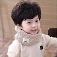 thumbnail image 1 of Boy Girl Winter Thick Knitted Elastic Neck Collar Kids Warm Knitted Scarves Children Neck Warmer Scarf BEIGE, 1 of 7