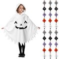 thumbnail image 1 of Boy Halloween Unisex Ghost Face Hooded Cloak Halloween Party Outfit for Boys 3-4 Years, 1 of 4