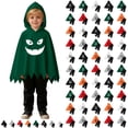 thumbnail image 1 of Boy Halloween Costumes Unisex Ghost Face Costume Kids Hooded Cloak Pants Two Piece Set Costumes for Girls 4-5 Years, 1 of 9
