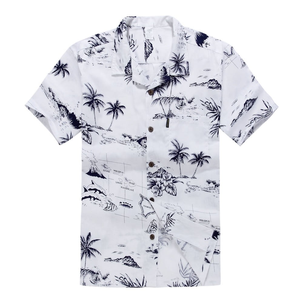 Short Sleeves Aloha Cotton Hawaiian Luau Shirt