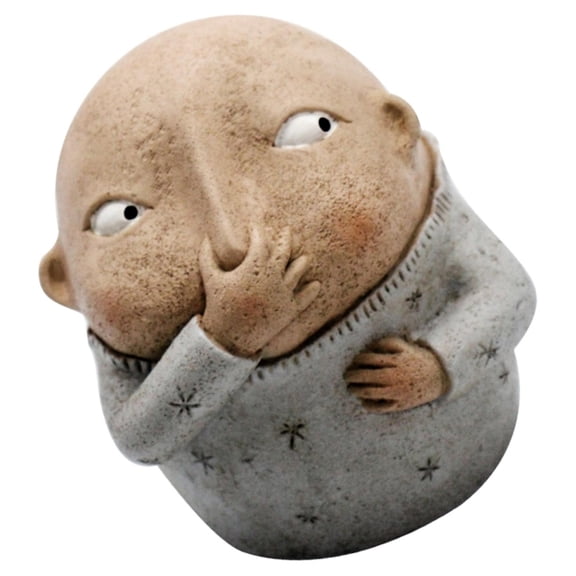 Boy Holding Nose Sculpture Resin Primitive Figurine Funny Bathroom Decorations