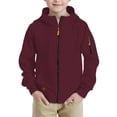 thumbnail image 1 of Boy Hoodie Sweatshirt Full Zip-Up Jacket Casual Loose Lightweight Coat Spring Fall Clothes with Pockets, 1 of 6
