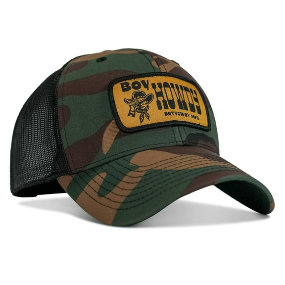 Combat Iron Boy Howdy Western Patch Snapback Hat Woodland Bdu Camo