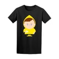 thumbnail image 1 of Boy In Yellow Raincoat T-Shirt Men -Image by Shutterstock, Male Medium, 1 of 2