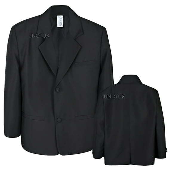 Boy Infant Kid Teen Formal Wedding Party Church Blazer Black Jacket Coat sz S-20