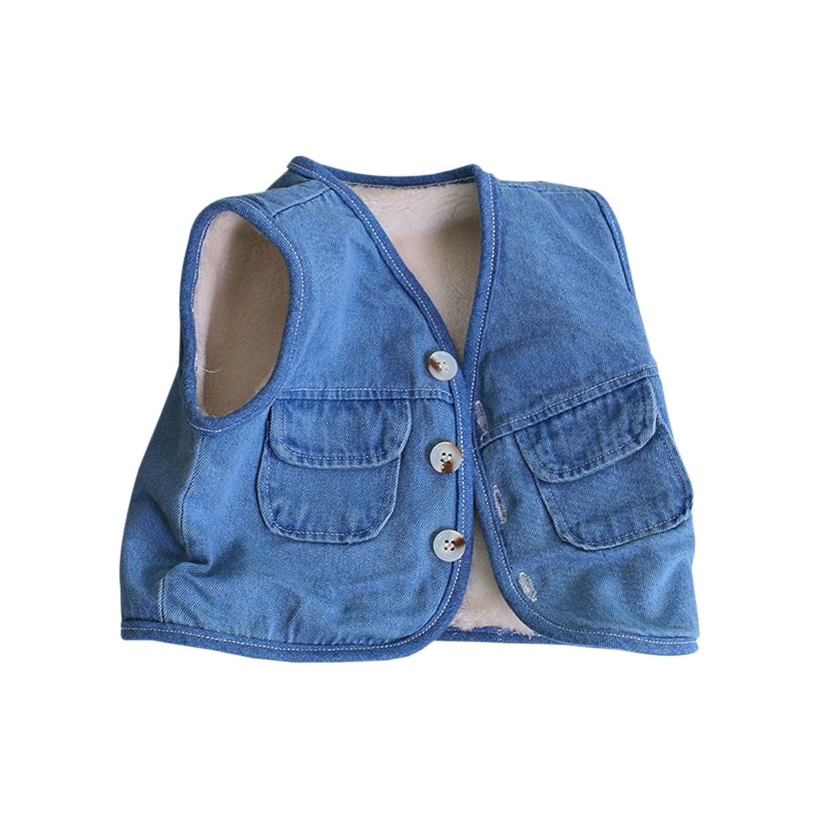 Boy Jacket 6 Boys Girls Polar Vest Outerwear Children Cute Brushed Vest Kids Jacket Baby Boy's