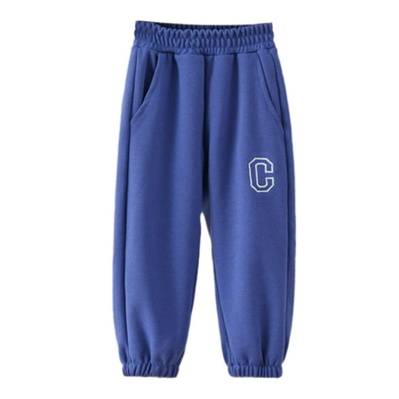 Boy Jogger Pants Size 6 Elastic Waistband with Drawstring Closure Athletic Sweatpants Loose Active Running Athletic Long Pants,Z7-Blue,140(6-7 Years)