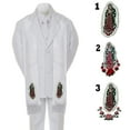 thumbnail image 1 of Boy Kid Formal 1st Communion Christening Baptism White Tuxedo Suit Stole Sm-20, 1 of 6