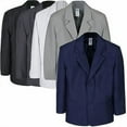 thumbnail image 1 of Boy Kid Teen Formal Wedding Party White Navy Blazer Black Gray Jacket Coat S-7, 1 of 2