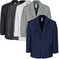 thumbnail image 1 of Boy Kid Teen Formal Wedding Party White Navy Blazer Black Gray Jacket Coat S-7, 1 of 2