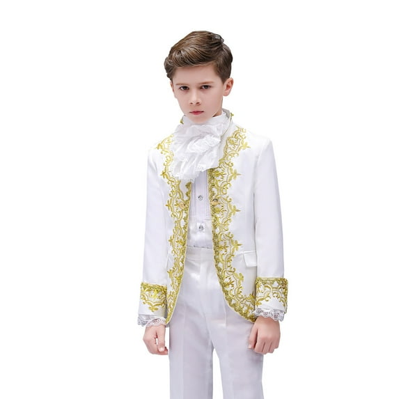 Boy Knight Prince Palace Dress Chorus Costume Children Stage Charming Performance Clothing Set Kids Blazer Pants