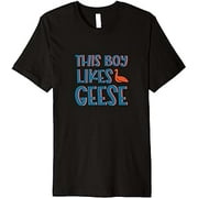 Boy Likes Geese Bird Wildlife Cute Goose Premium T-Shirt