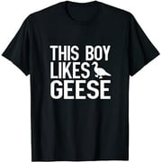 Boy Likes Geese Cute Bird Wildlife Goose T-Shirt