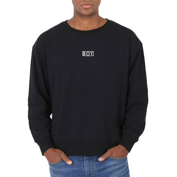 BOY LONDON mens Eagle Flock Sweatshirt, l, Black