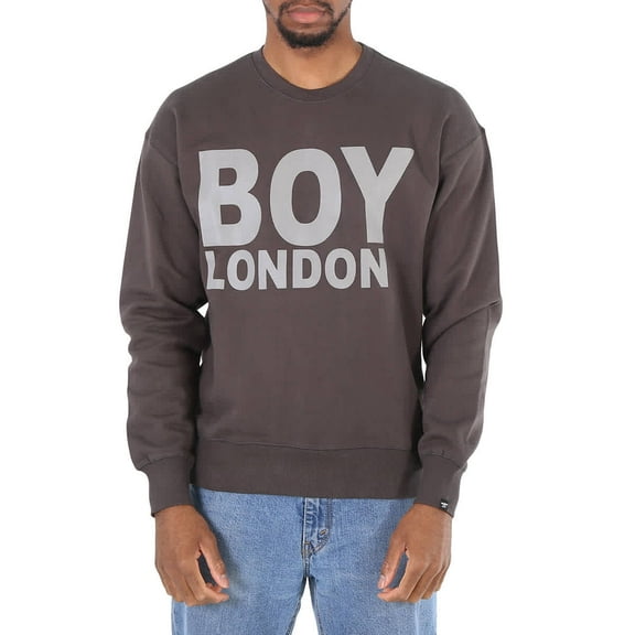 Boy London Dark Grey Reflective Sweatshirt, Size Small