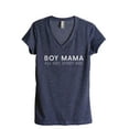thumbnail image 1 of Boy Mama All Day Every Day Women's Fashion Relaxed V-Neck T-Shirt Tee Heather Navy 2X-Large, 1 of 3