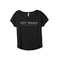 thumbnail image 1 of Boy Mama All Day Every Day Women's Fashion Slouchy Dolman T-Shirt Tee Heather Black Medium, 1 of 3