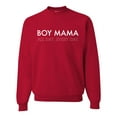 thumbnail image 1 of Boy Mama All Day Everyday Mom Son Gift | Mens Mother's Day Crewneck Graphic Sweatshirt, Red, Medium, 1 of 4