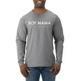 thumbnail image 1 of Boy Mama All Day Everyday Mom Son Gift | Mens Mother's Day Long Sleeve T-Shirt, Heather Grey, 2XL, 1 of 4