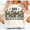 thumbnail image 1 of Boy Mama Camo T-Shirt– From Son Up to Son Down, Rustic Mom of Boys Tee with Military Print, Mother of Sons Gift Shirt, 1 of 5