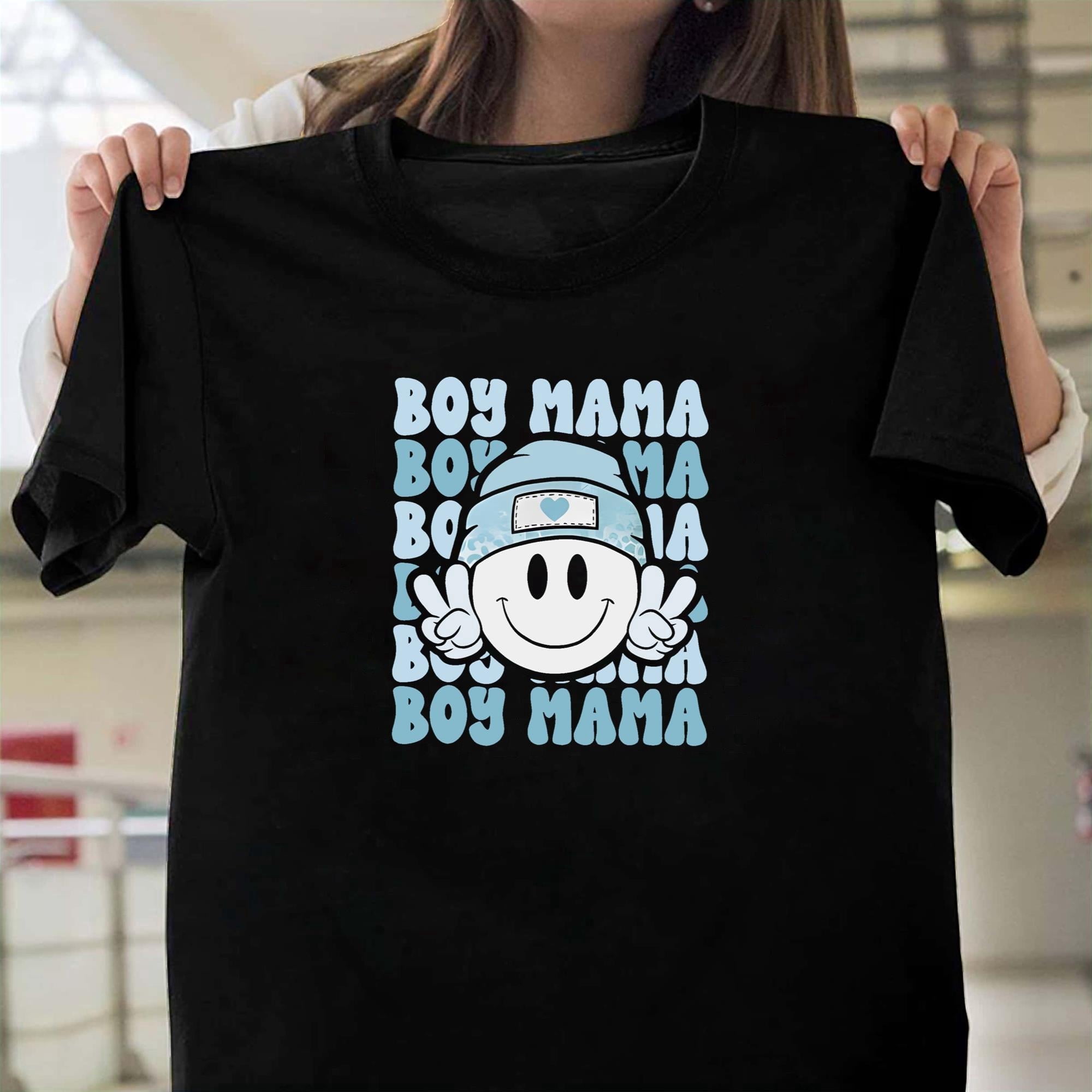 Boy Mama Retro Mom Sons Mother's Day Cute Family Matching Unisex T