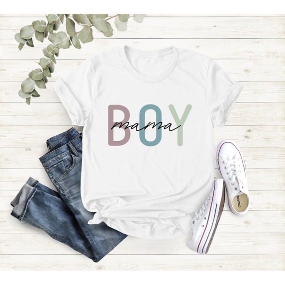Boy Mama Shirt, Mother of a Boy Shirt, Baby Boy Announcement, Gift Idea for Mom of Boy, Boy Mama Gift, New Mom, Minimalist Boy Mama All Size S-5Xl