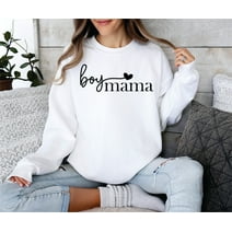 Boy Mama T-shirt, Retail Fit, Tear Away Label, Cotton/Polyester – Ash Color - S