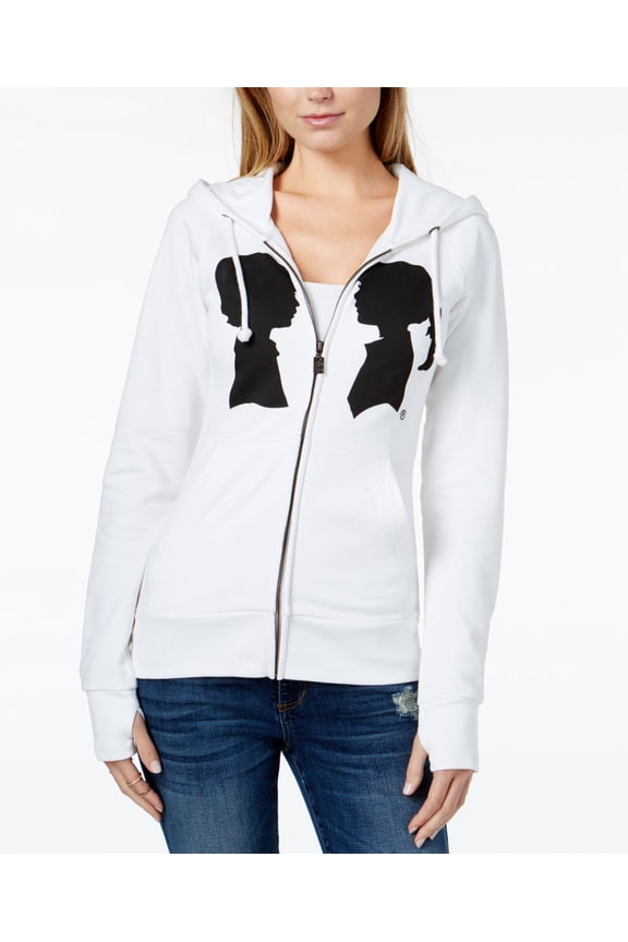 . Cotton Coco Logo Print Hoodie Sweatshirt Whiteblack S